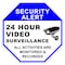Sign Solutions Usa Security Alert 24 HR Video 24"X24" Diamond Grade Cubed Reflective (DG3) 080 DCS08DWT2424CUS00100 - alternate 1